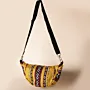 Handmade Golden Oasis Crossbody Bag with Interior Zip Pocket