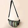 Handmade Sage Green Earth Crossbody Bag with Secure Zip Pocket