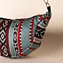 Sky Coral Heritage Crossbody Bag with Secure Zip Pocket - 25x20x7 cm thumbnail