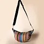 Handmade Rainbow Bazaar Heritage Crossbody Bag with Zip Pocket