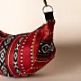 Crimson Festive Heritage Crossbody Bag with Zip Pocket - 25x20x7 cm thumbnail