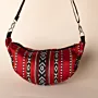 Crimson Festive Heritage Crossbody Bag with Zip Pocket - 25x20x7 cm thumbnail