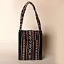 Handmade Midnight Sadu Heritage Lunch Box Bag Thermal Lined