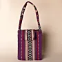 Handmade Purple Heritage Lunch Box Bag Thermal Felt Insulated