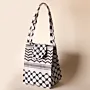 Black White Keffiyeh Lunch Box Bag Thermal Insulated - 24x22x15 cm thumbnail