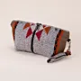 Grey Striped Sadu Makeup Bag Water-Resistant Lining - 25x15x8 cm thumbnail