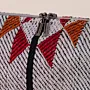 Grey Striped Sadu Makeup Bag Water-Resistant Lining - 25x15x8 cm thumbnail
