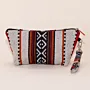 Handmade Cream Sadu Weave Makeup Bag Polyester Medium 25cm