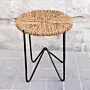 Handcrafted Iron Halfa Seat Chair Round 35x45 cm