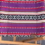 Portable Foldable Bedouin Stool Midnight Plum Wood Fabric - 35x45x8 cm thumbnail