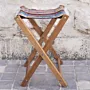 Portable Foldable Bedouin Stool Earth Vine Wood Fabric - 35x45x8 cm thumbnail