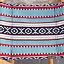 Portable Foldable Bedouin Stool Dusty Blue Teak Wood - 35x45x8 cm thumbnail