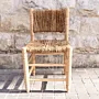Rustic Beech Halfa Woven Accent Dining Armchair Handmade - 60x85x55 cm thumbnail
