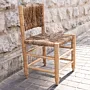 Rustic Beech Halfa Woven Accent Dining Armchair Handmade - 60x85x55 cm thumbnail