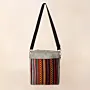 Sunset Magenta Square Cross Bag 25x25 Handmade Canvas Boho
