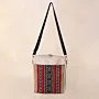 Desert Dusk Square Cross Bag 25x25 Canvas Handmade Minimal