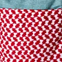 Vibrant Red Keffiyeh Square Cross Bag 25x25 Canvas Handmade - 25x25 cm thumbnail