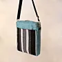 Midnight Oasis Square Cross Bag 25x25 Canvas Handmade Urban - 25x25 cm thumbnail
