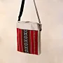 Crimson Festive Square Cross Bag 25x25 Canvas Handmade - 25x25 cm thumbnail