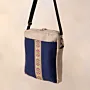 Indigo Heritage Embroidered Square Cross Bag 25x25 Handmade - 25x25 cm thumbnail