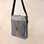 Slate Chevron Embroidered Square Cross Bag 25x25 Canvas - 25x25 cm thumbnail
