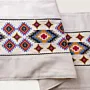 Tribal Geo Heavy Embroidered Linen Table Runner 35x150 cm thumbnail