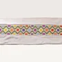 Golden Lattice Heavy Embroidered Linen Table Runner 35x150 thumbnail