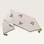 Olive Branch Embroidered Linen Table Runner 35x150 Handmade thumbnail