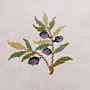 Olive Branch Embroidered Linen Table Runner 35x150 Handmade thumbnail