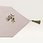 Olive Branch Embroidered Linen Table Runner 35x150 Handmade thumbnail