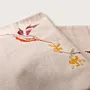 Desert Flora Pastel Embroidered Linen Runner 35x150 cm Handmade thumbnail
