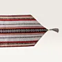 Crimson Horizon Striped Bedouin Table Runner 35x200 Handmade thumbnail