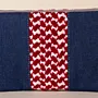 Indigo Crimson Keffiyeh Denim Petra Cross Bag Multi - 30x25x8 cm thumbnail