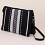 Black Grey Keffiyeh Petra Cross Bag Multi Pocket Denim Handmade