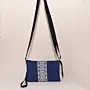 Royal Indigo Mosaic Embroidered Petra Cross Bag Denim - 30x25x8 cm thumbnail