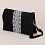 Nox Mosaic Ribbon Embroidered Petra Cross Bag Denim Handmade