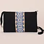Nox Mosaic Ribbon Embroidered Petra Cross Bag Denim - 30x25x8 cm thumbnail