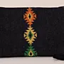 Black Geometric Embroidered Petra Cross Bag Denim - 30x25x8 cm thumbnail