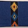 Denim Dusk Geometric Embroidered Petra Cross Bag Handmade - 30x25x8 cm thumbnail