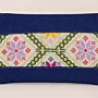 Royal Indigo Geometric Mosaic Embroidered Petra Cross Bag - 30x25x8 cm thumbnail