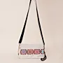 Blossom Linen Embroidered Petra Cross Bag Denim Handmade - 30x25x8 cm thumbnail