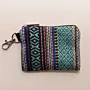 Teal Oasis Small Wallet Keychain 13x9 cm Multi Pocket Handmade