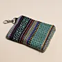 Teal Oasis Small Wallet Keychain Multi Pocket Handmade - 13x9 cm thumbnail