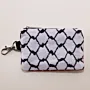 Black White Soft Keffiyeh Small Wallet Keychain 13x9 Handmade