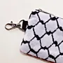 Black White Soft Keffiyeh Small Wallet Keychain 13x9 - 13x9 cm thumbnail