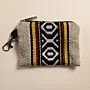 Neutral Beige Small Wallet Keychain 13x9 cm Multi Pocket Handmade