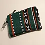 Palm Grove Chevron Small Wallet Keychain 13x9 Handmade - 13x9 cm thumbnail