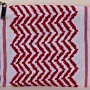 Vibrant Red Keffiyeh Large Wallet Keychain 11x15 Handmade - 11x15 cm thumbnail
