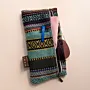 Sage Oasis Organizer Pencil Case & Glasses Holder Handmade - 22x7x4 cm thumbnail
