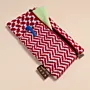 Vibrant Red Keffiyeh Organizer Pencil Case & Glasses - 22x7x4 cm thumbnail